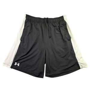Under Armour Shorts‎ Men's Large Athletic Shorts Black Gray White Logo